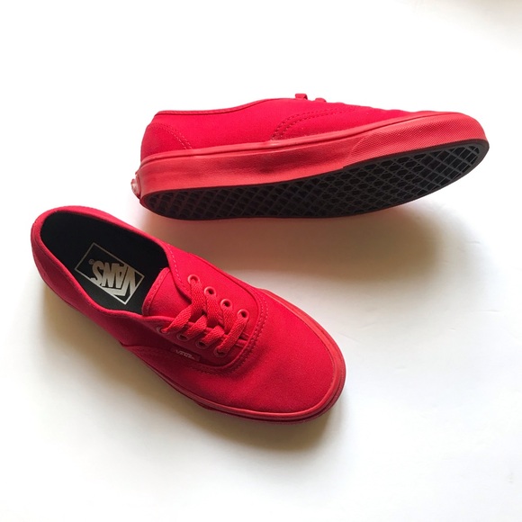 all red slip on vans